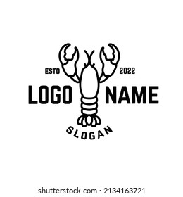 Lobster logo vector file on white background