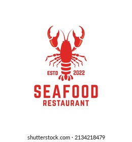 Lobster logo vector file on white background