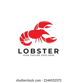 Lobster logo vector file. Simple and memorable for food drink, restaurant, supplier, fisherman boat, ocean theme cafe brand icon. Modern vintage logo design. Apply to web site, office, wall phone apps