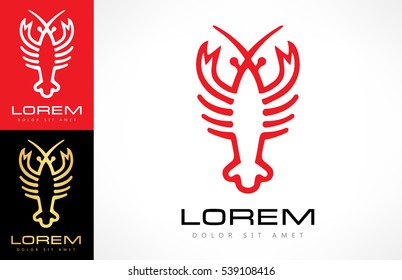 Lobster Logo Vector. Seafood Design.