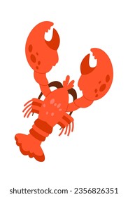 Lobster Marine Mollusk Vector Illustration