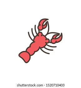 lobster oktoberfest icon line filled