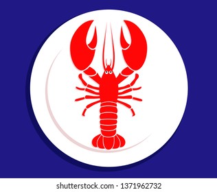 Lobster on the plate