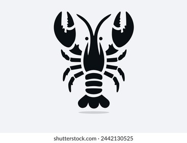 Lobster of order crustaceans within class Malacostraca. Retro logo with sea animal. Vector vintage illustration. Can be used for menu restaurants, fish markets and in stores
