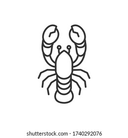 Lobster outline icon. Vector Illustration.