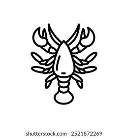 Lobster Outline Icon, Vector illustration