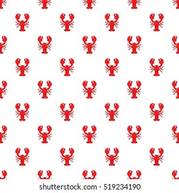 Lobster pattern. Cartoon illustration of lobster vector pattern for web