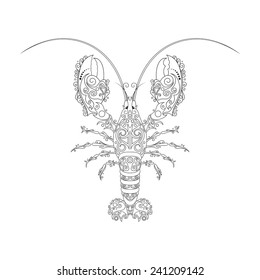 Lobster. Patterned Design