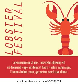 lobster poster for lobster festival . vector illustration