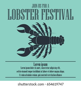 lobster poster for lobster festival . vector illustration