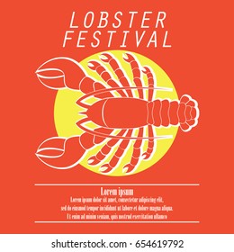 lobster poster for lobster festival . vector illustration