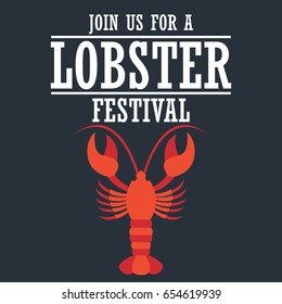 lobster poster for lobster festival . vector illustration