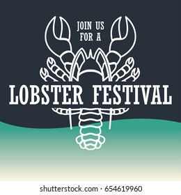 lobster poster for lobster festival . vector illustration