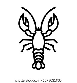 Lobster Pot Vector Line Icon Design