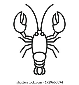 Lobster restaurant icon. Outline lobster restaurant vector icon for web design isolated on white background