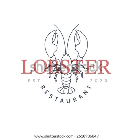 Lobster restaurant logo showcasing a lobster design with establishment year in elegant typography