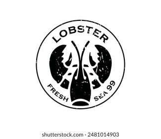 lobster restaurant vector logo. white background