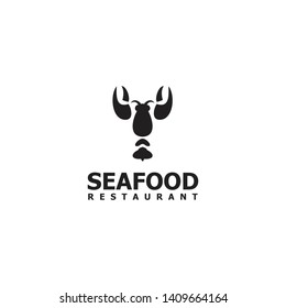 Lobster sea food restaurant logo design template