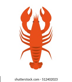lobster seafood animal isolated icon vector illustration design