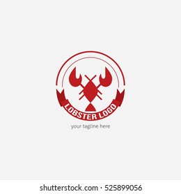 Lobster seafood logo and design elements. Vector illustration