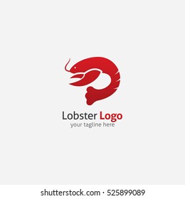 Lobster seafood logo and design elements. Vector illustration