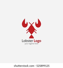 Lobster seafood logo and design elements. Vector illustration