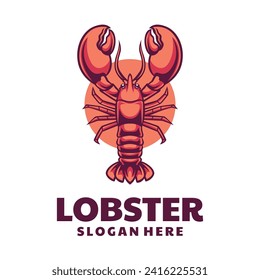 Lobster Seafood Logo Design Vector