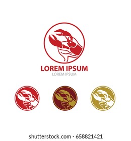 lobster seafood logo vector 