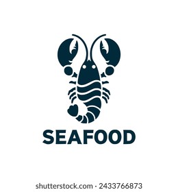 lobster seafood meal snack restaurant logo vector illustration template design