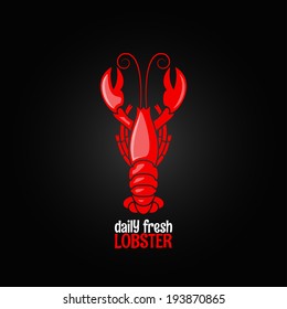 lobster seafood menu design background