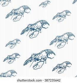 lobster seamless background