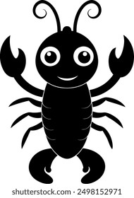 Lobster silhouette vector design art
