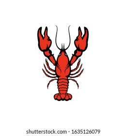 lobster silhouette. vector illustration of lobster