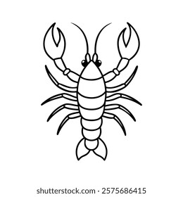 Lobster Silhouette Vector Illustration Design