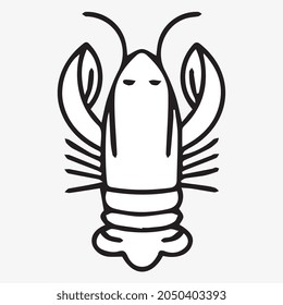 lobster stroke from top vector