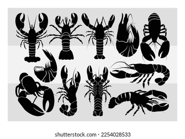 Lobster SVG, Seafood, Lobster Bundle, Lobster Svg For Cricut, Lobster Fish Svg, Crawfish, Crayfish, Svg Files For Cricut, Eps