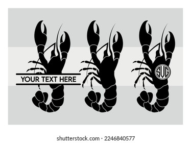 Lobster SVG, Seafood, Lobster For Cricut, Lobster Fish, Crawfish, Crayfish, Svg Files For Cricut, Dxf, Png, Eps