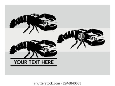Lobster SVG, Seafood, Lobster For Cricut, Lobster Fish, Crawfish, Crayfish, Svg Files For Cricut, Dxf, Png, Eps