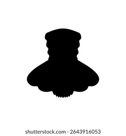 Lobster tail silhouette vector flat illustration design.