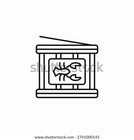 lobster trap icon sign vector