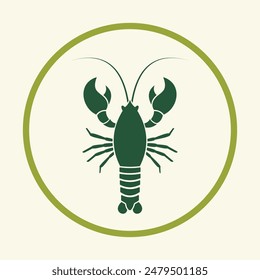 Lobster trendy icon beautiful abstract art vector illustration colorful background