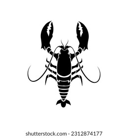 lobster tribal tattoo silhouette illustration
