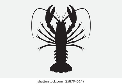 Lobster vector art Illustration Isolated on white background
