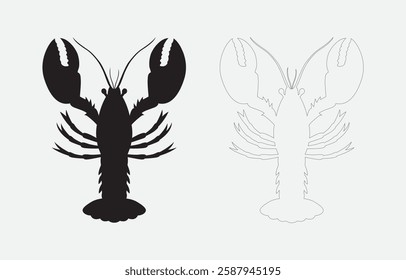 Lobster vector art Illustration Isolated on white background
