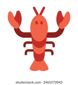 Lobster Vector Flat Icon design