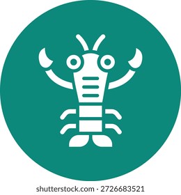Ilustración de diseño de icono de Vector de langosta