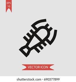 Lobster vector icon, illustration symbol