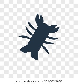 Lobster vector icon isolated on transparent background, Lobster logo concept