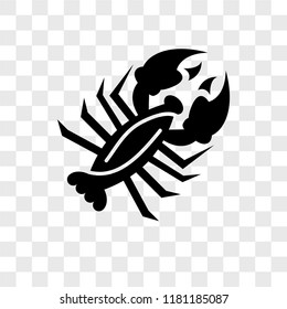 Lobster vector icon isolated on transparent background, Lobster logo concept