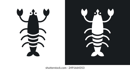 Lobster vector icon set in solid style.